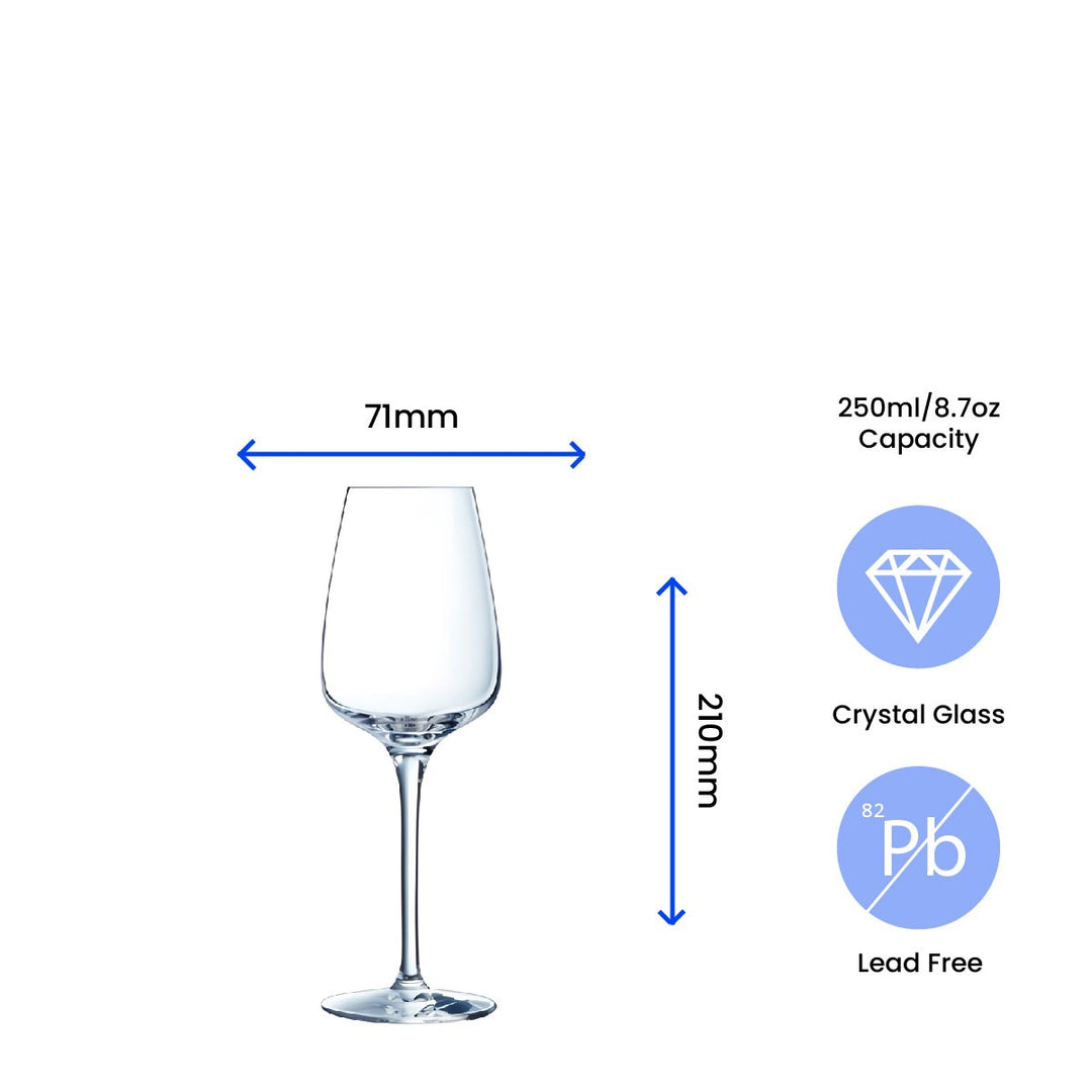 Personalised Crystal Wine Glass 250ml in Gift Box