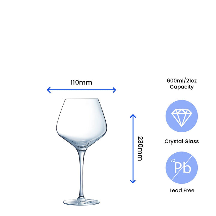 Personalised Sublym Crystal Gin Glass 600ml in Gift Box
