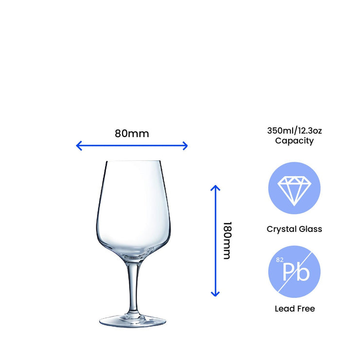 Personalised Crystal Wine Glass 350ml in Gift Box