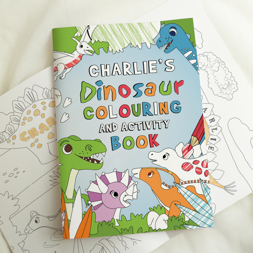 Personalised Dinosaur Colouring Book – alternative view