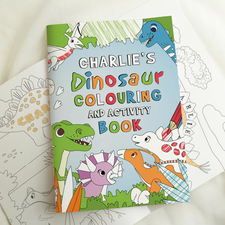 Personalised Dinosaur Colouring Book – alternative view
