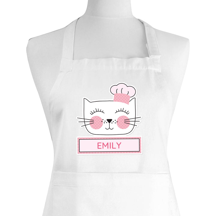 Personalised Cat Childrens Apron, The Personal Shop, personalised gifts