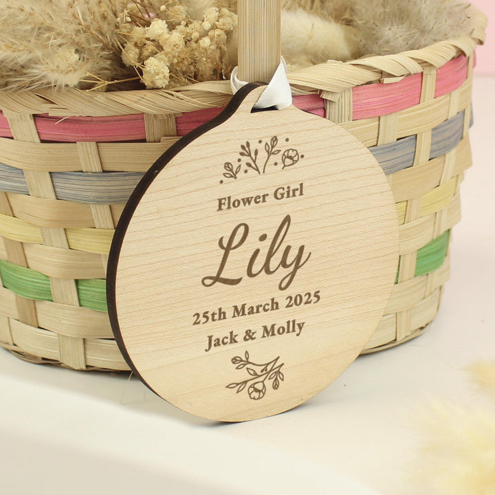 Personalised Wedding Party Wooden Tag – alternative view
