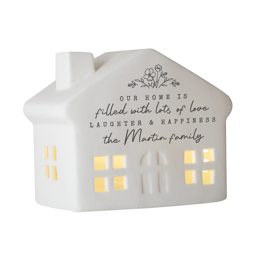 Personalised Floral LED House – alternative view