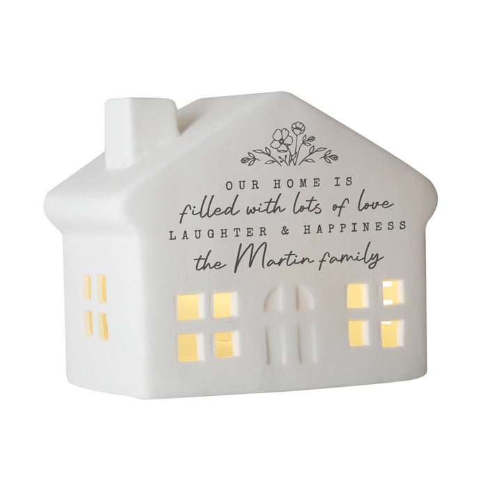 Personalised Floral LED House – alternative view