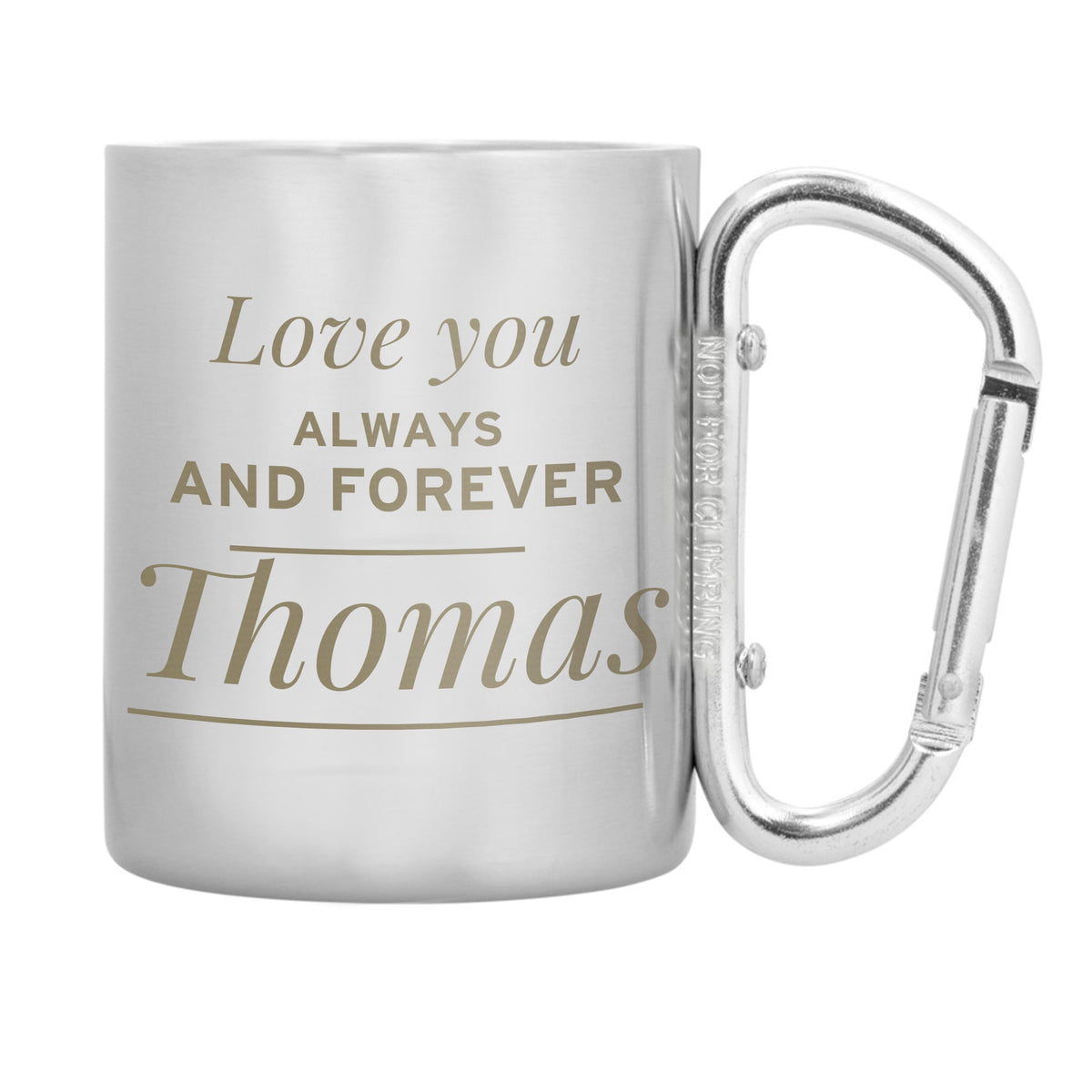 Personalised 'Any Message' Stainless Steel Mug – alternative view