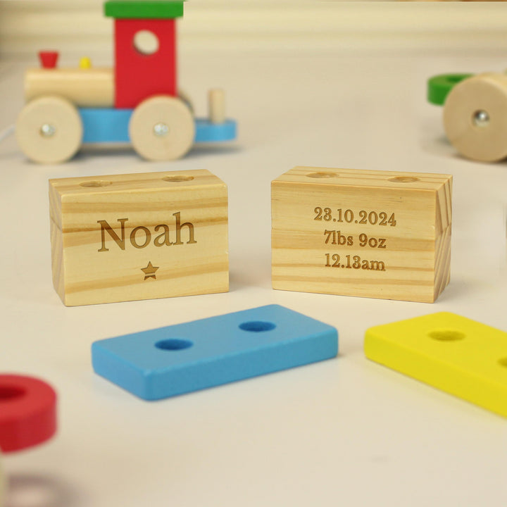 Personalised Wooden Toy Train – alternative view