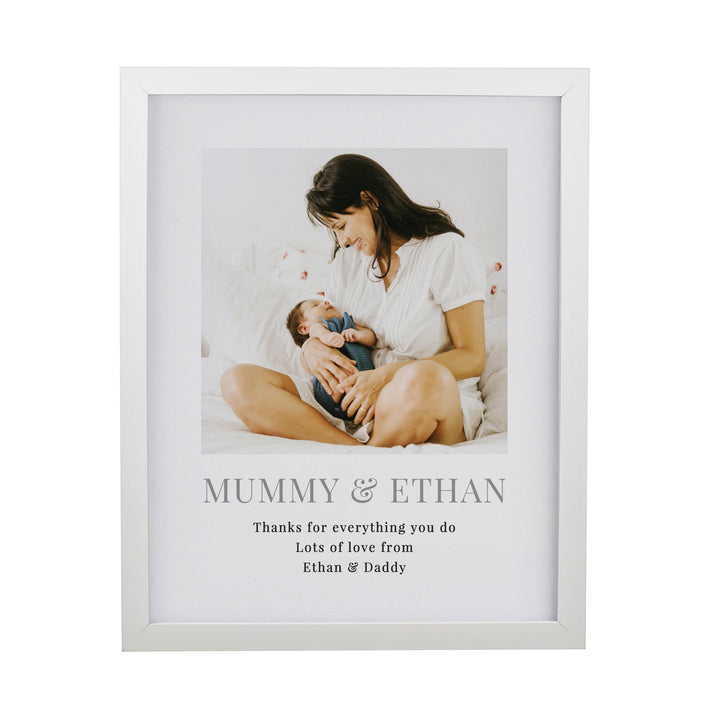 Personalised Square Photo Upload White Poster Frame – alternative view