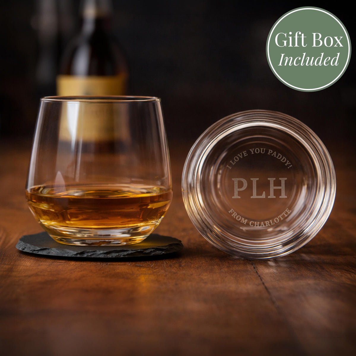 Personalised Base Engraved Initials & Message Tumbler, The Personal Shop, personalised gifts