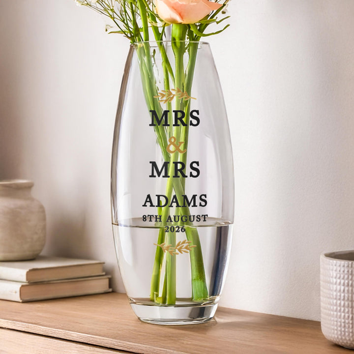 Personalised Couples Bullet Vase, The Personal Shop, personalised gifts