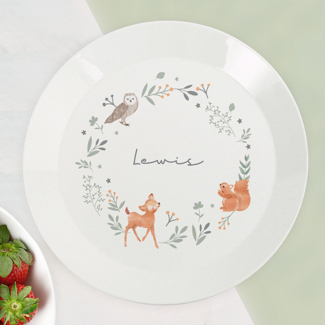Personalised Woodland Animals Plate – alternative view