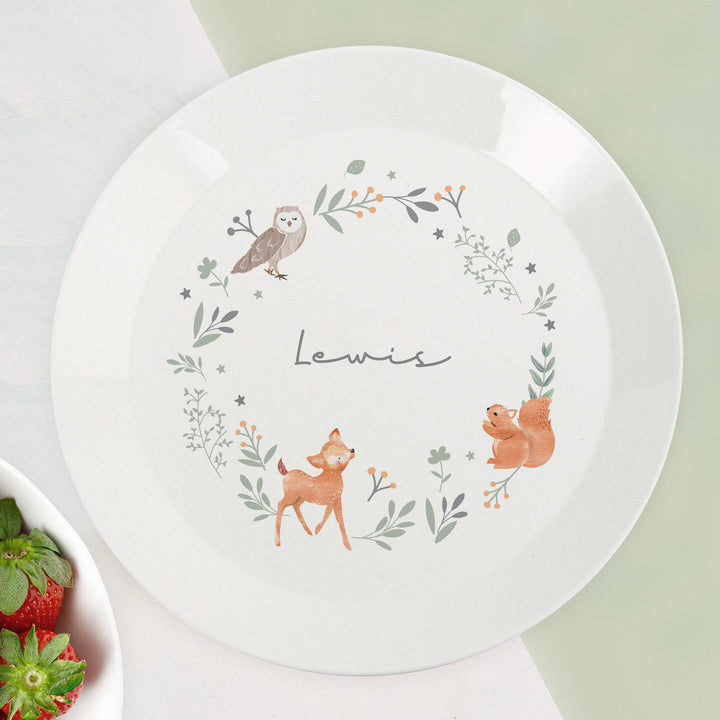 Personalised Woodland Animals Plate – alternative view