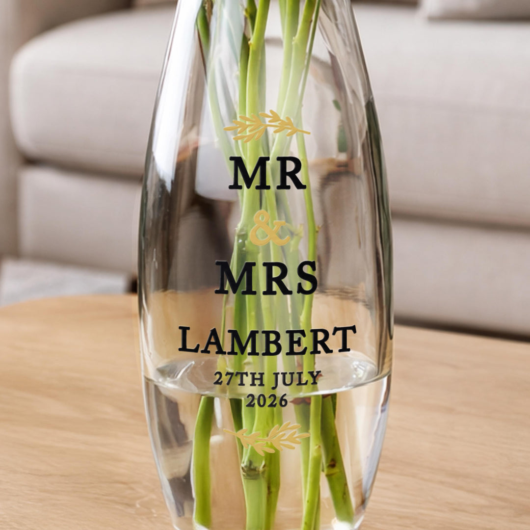 Personalised Couples Bullet Vase, The Personal Shop, personalised gifts