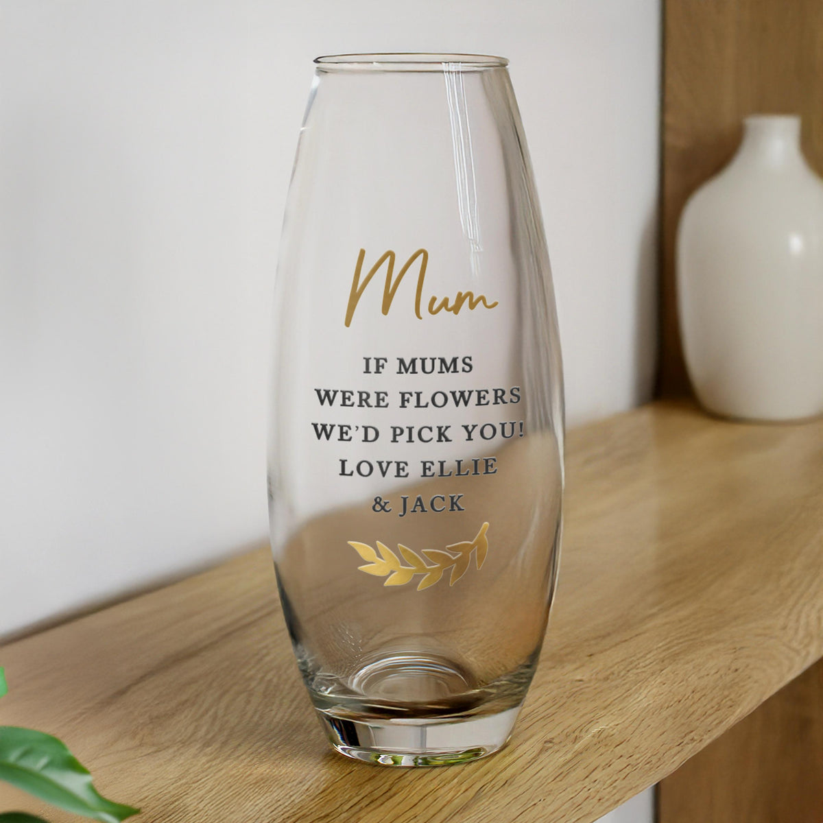 Personalised Free Text Bullet Vase, The Personal Shop, personalised gifts