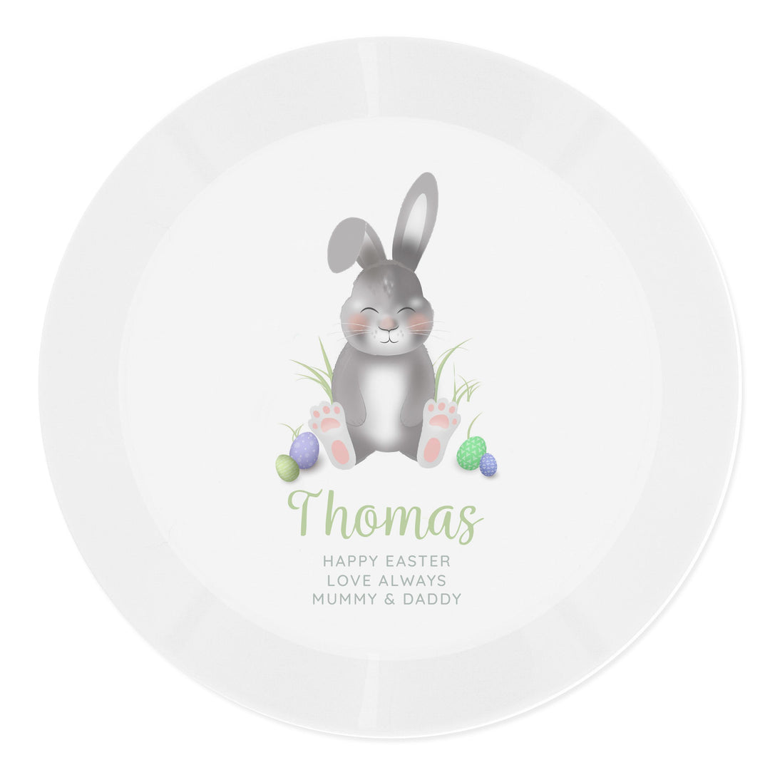 Personalised Easter Bunny Plastic Plate – alternative view