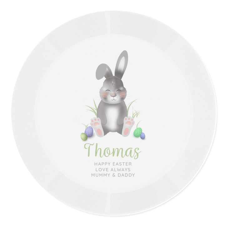 Personalised Easter Bunny Plastic Plate – alternative view