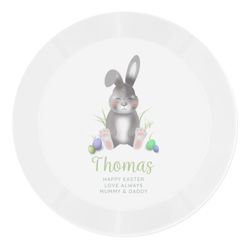 Personalised Easter Bunny Plastic Plate