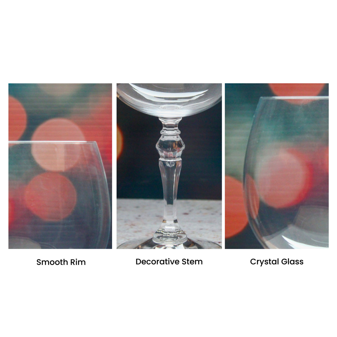 Personalised Engraved Crystal Gin Balloon Glass with Line Design