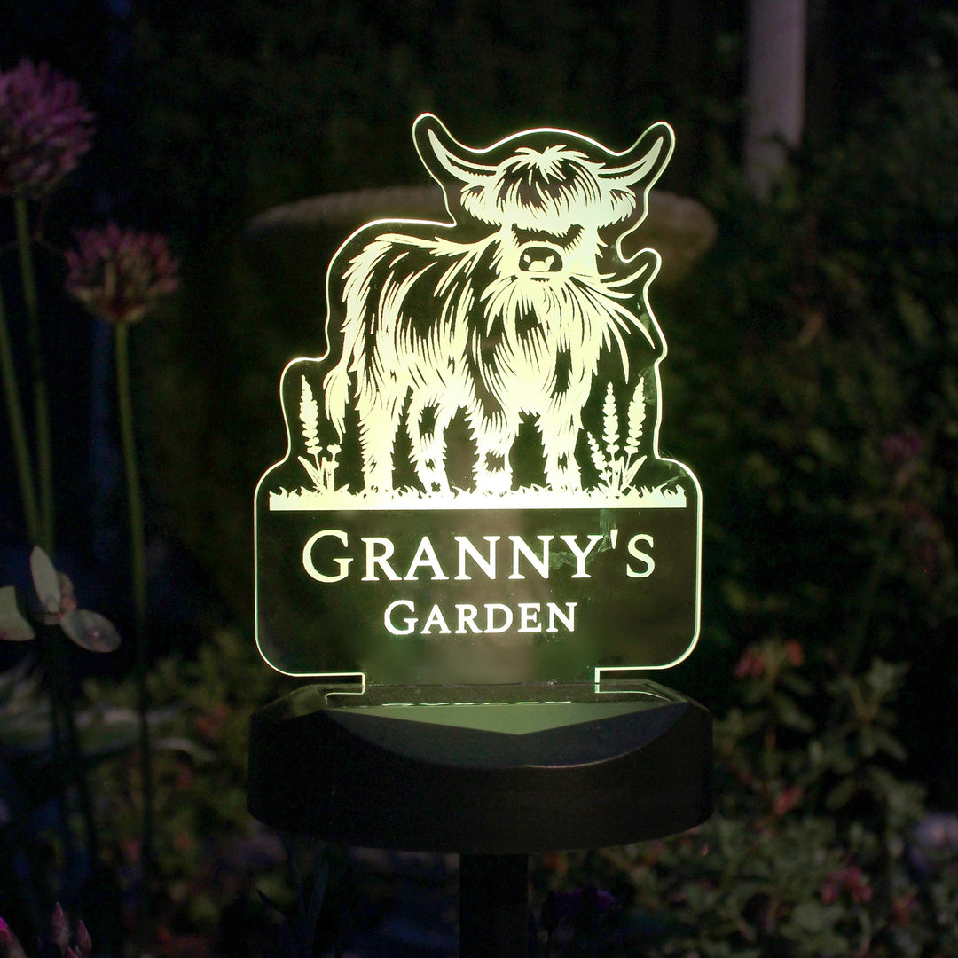 Personalised Highland Garden Solar Light – alternative view