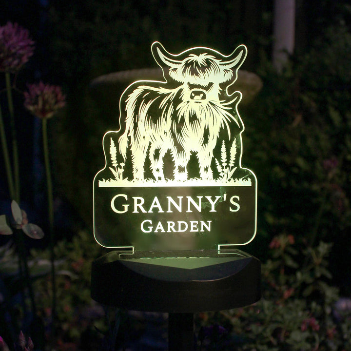 Personalised Highland Garden Solar Light – alternative view