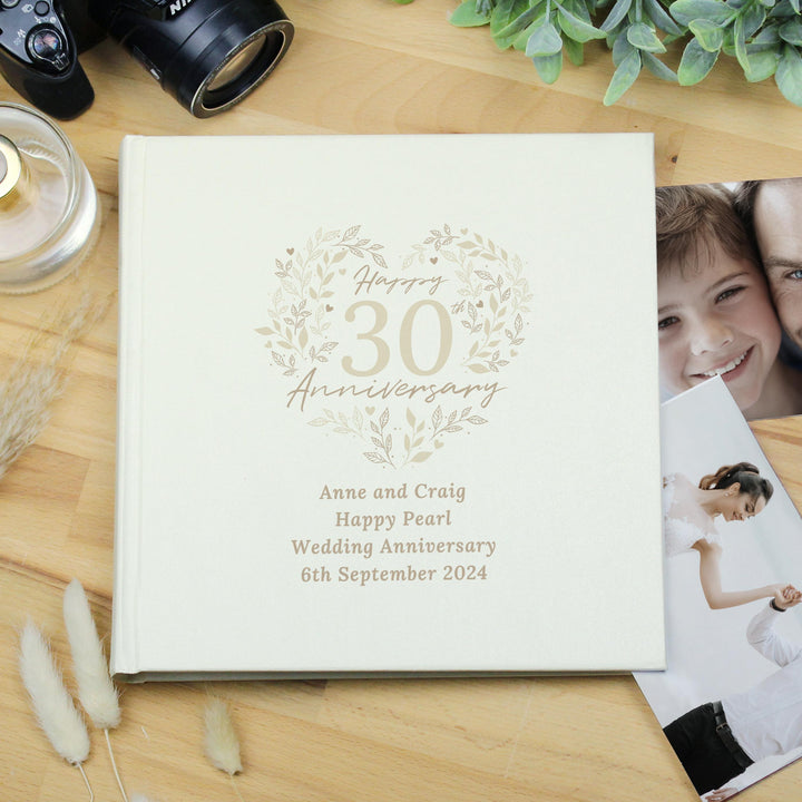 Personalised 30th Pearl Wedding Anniversary Photo Album – alternative view