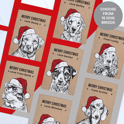 Personalised Dog Breed Christmas Card