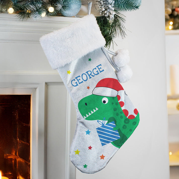 Personalised Dinosaur Christmas Stocking – alternative view
