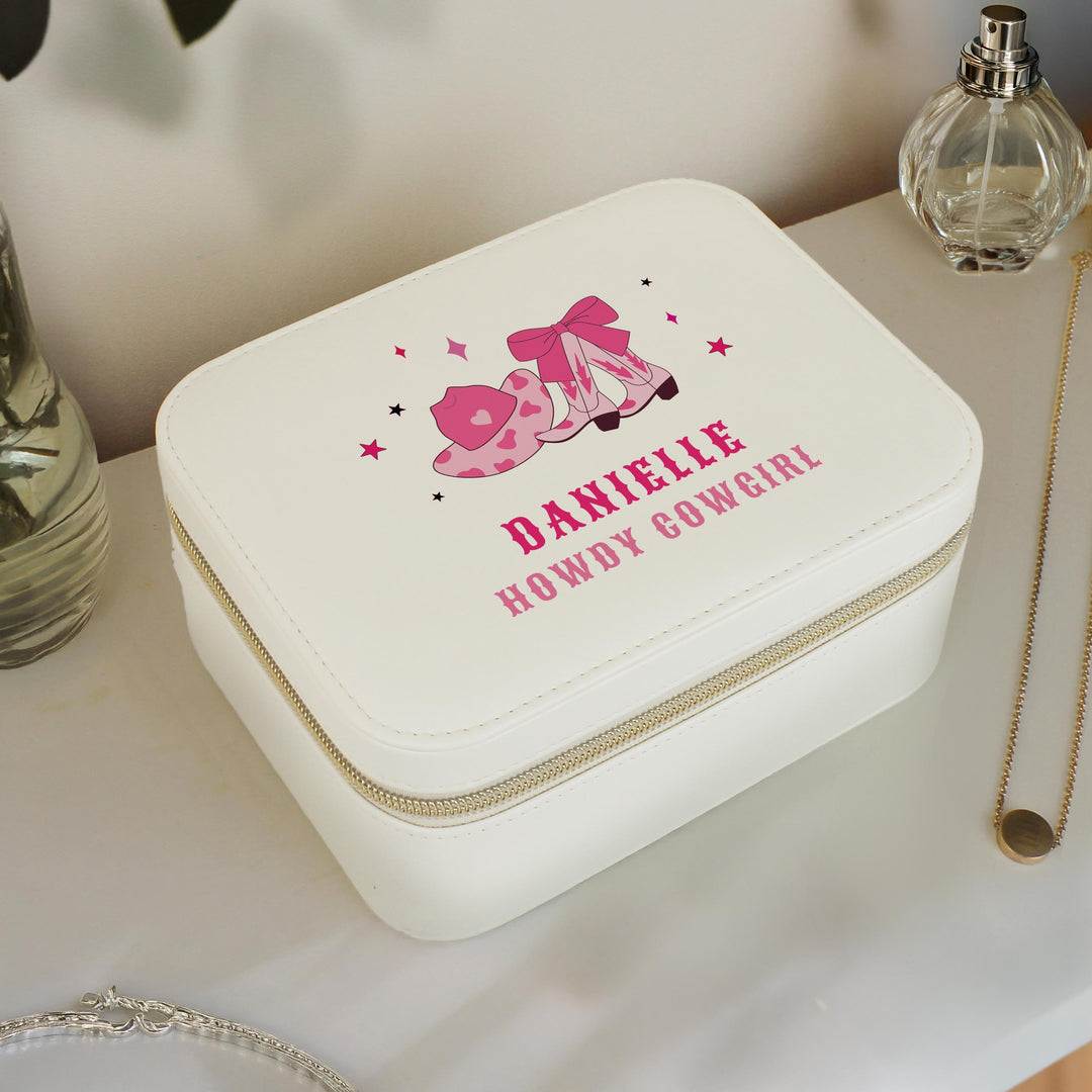 Personalised Cowgirl Travel Jewellery Box – alternative view