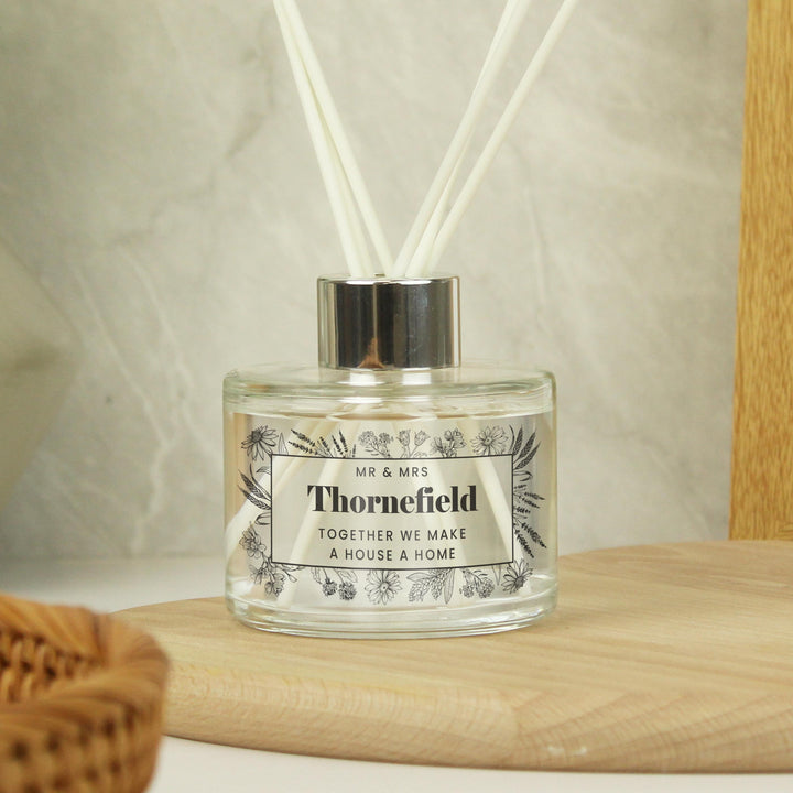 Personalised Black Foliage Reed Diffuser, The Personal Shop, personalised gifts