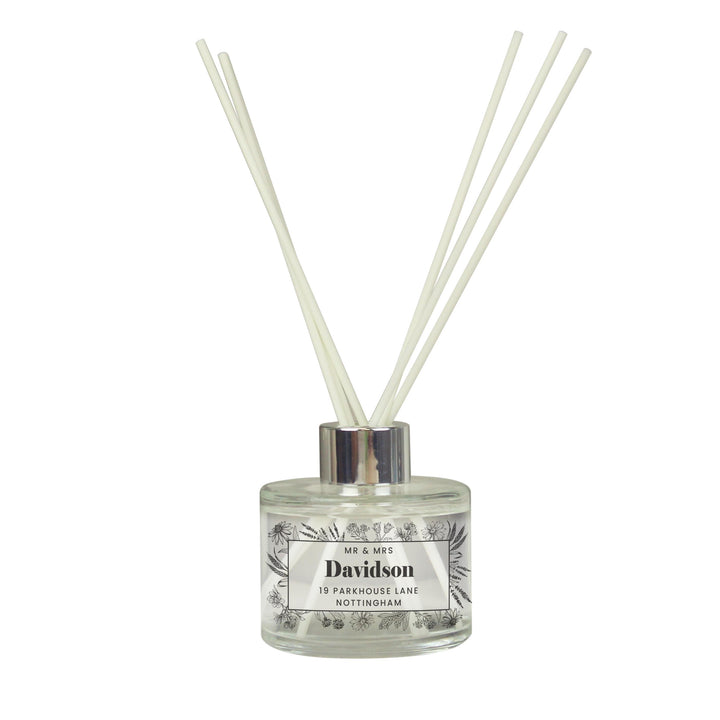 Personalised Black Foliage Reed Diffuser, The Personal Shop, personalised gifts