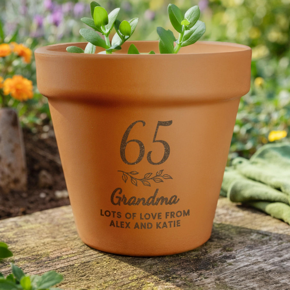 Personalised Big Age Terracotta Plant Pot, The Personal Shop, personalised gifts