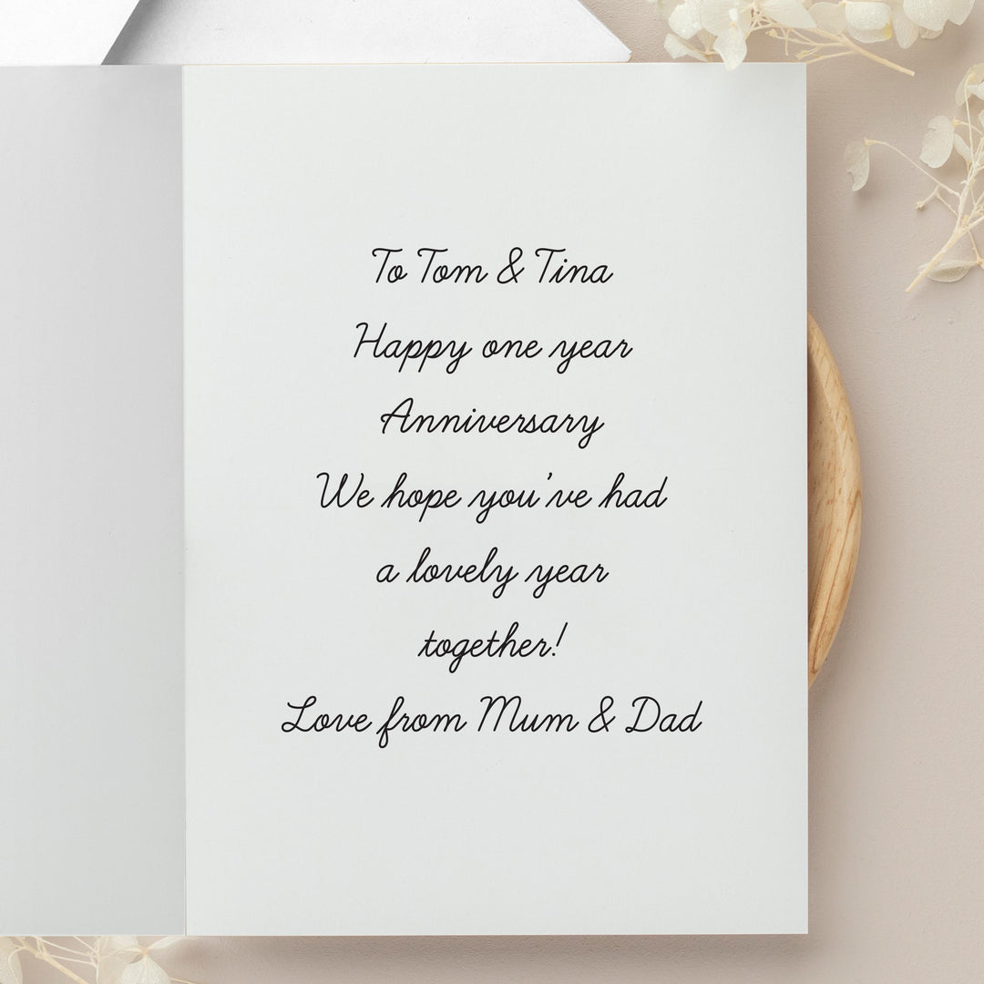 Personalised Photo Upload Card - Cursive Font – alternative view