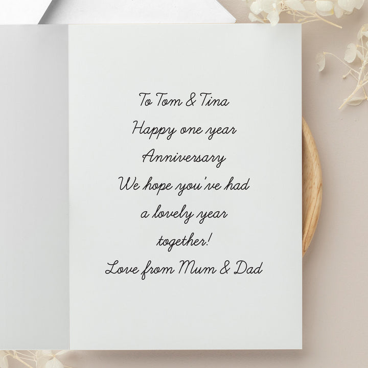 Personalised Photo Upload Card - Cursive Font – alternative view