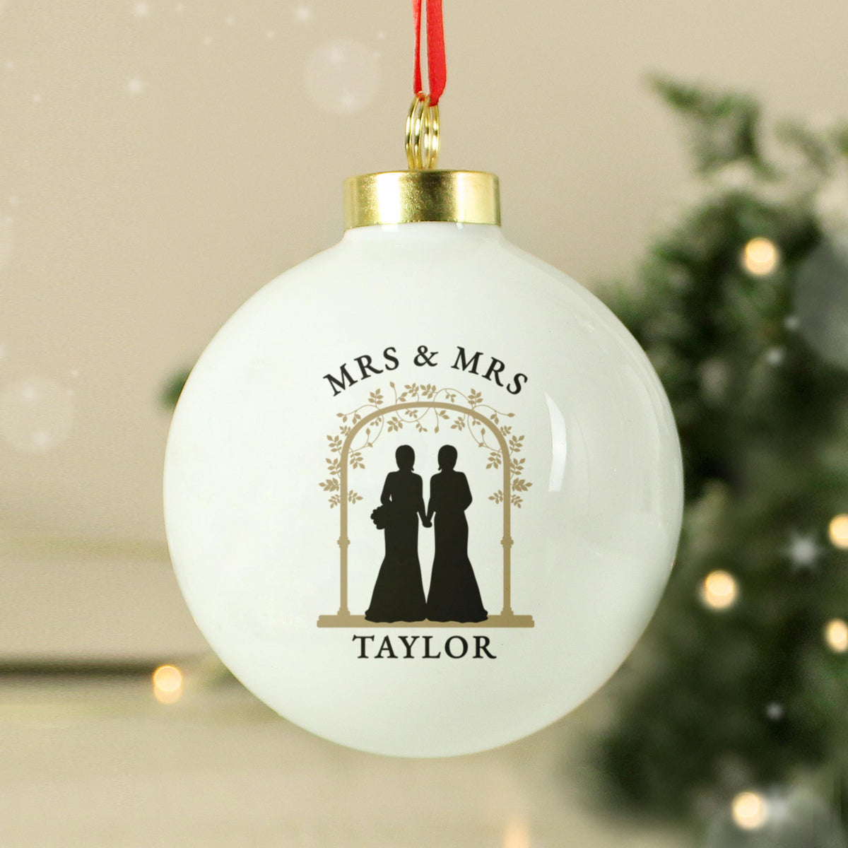 Personalised Mrs & Mrs Bauble, The Personal Shop, personalised gifts