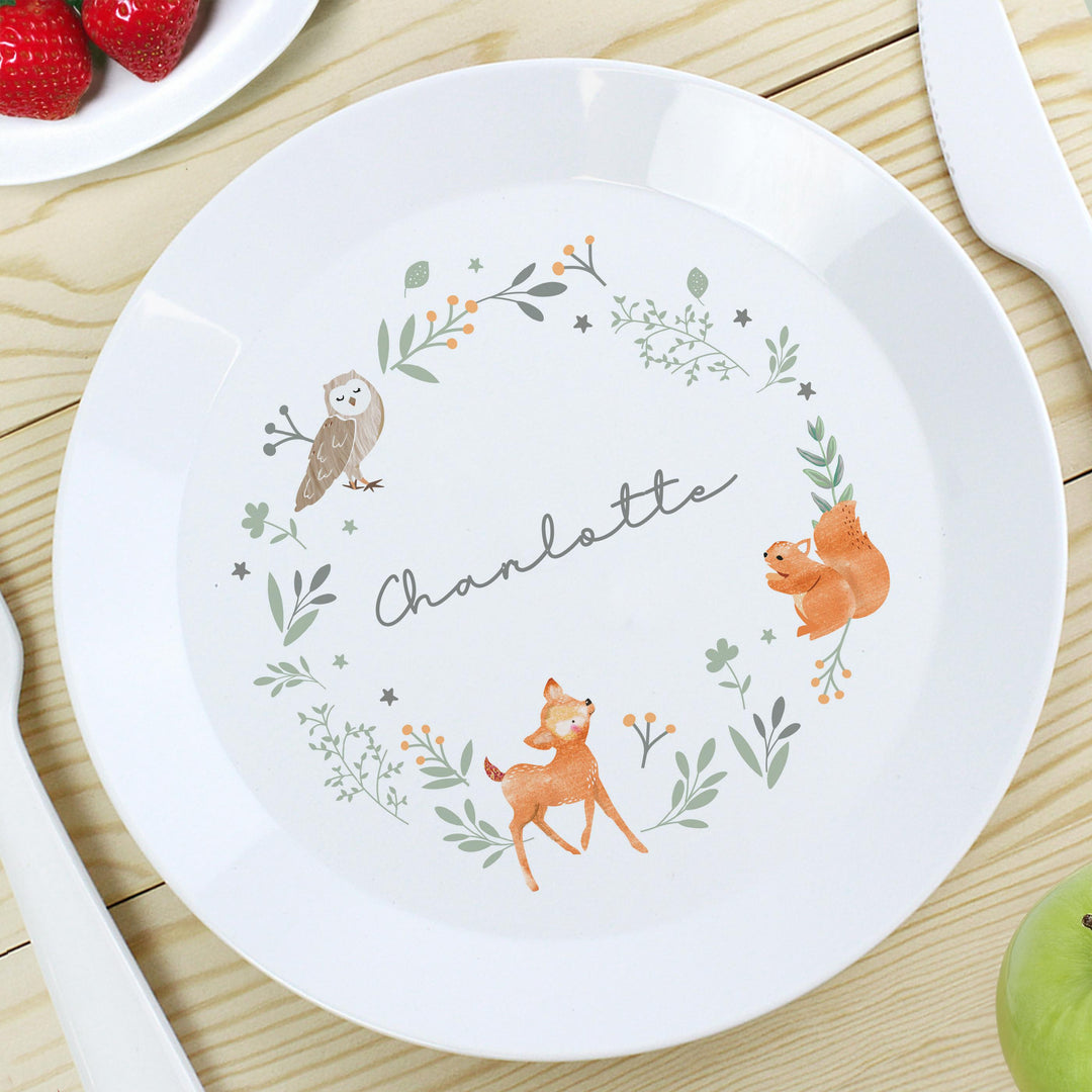 Personalised Woodland Animals Plate – alternative view