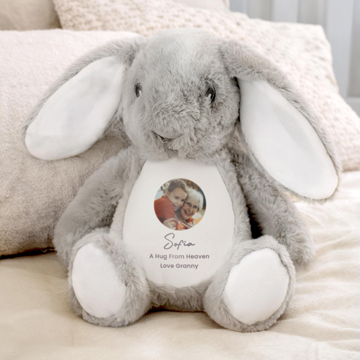 Personalised Sentimental Photo Upload Bunny, The Personal Shop, personalised gifts
