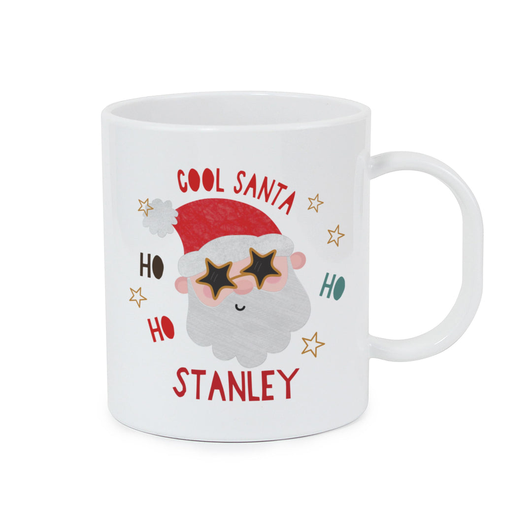 Personalised Cool Santa Plastic Mug – alternative view