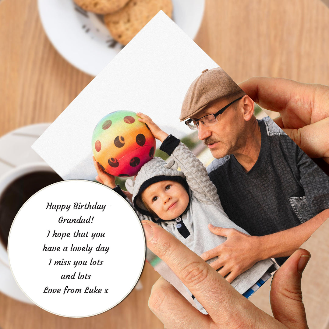 Personalised Photo Upload Card - Display Font – alternative view