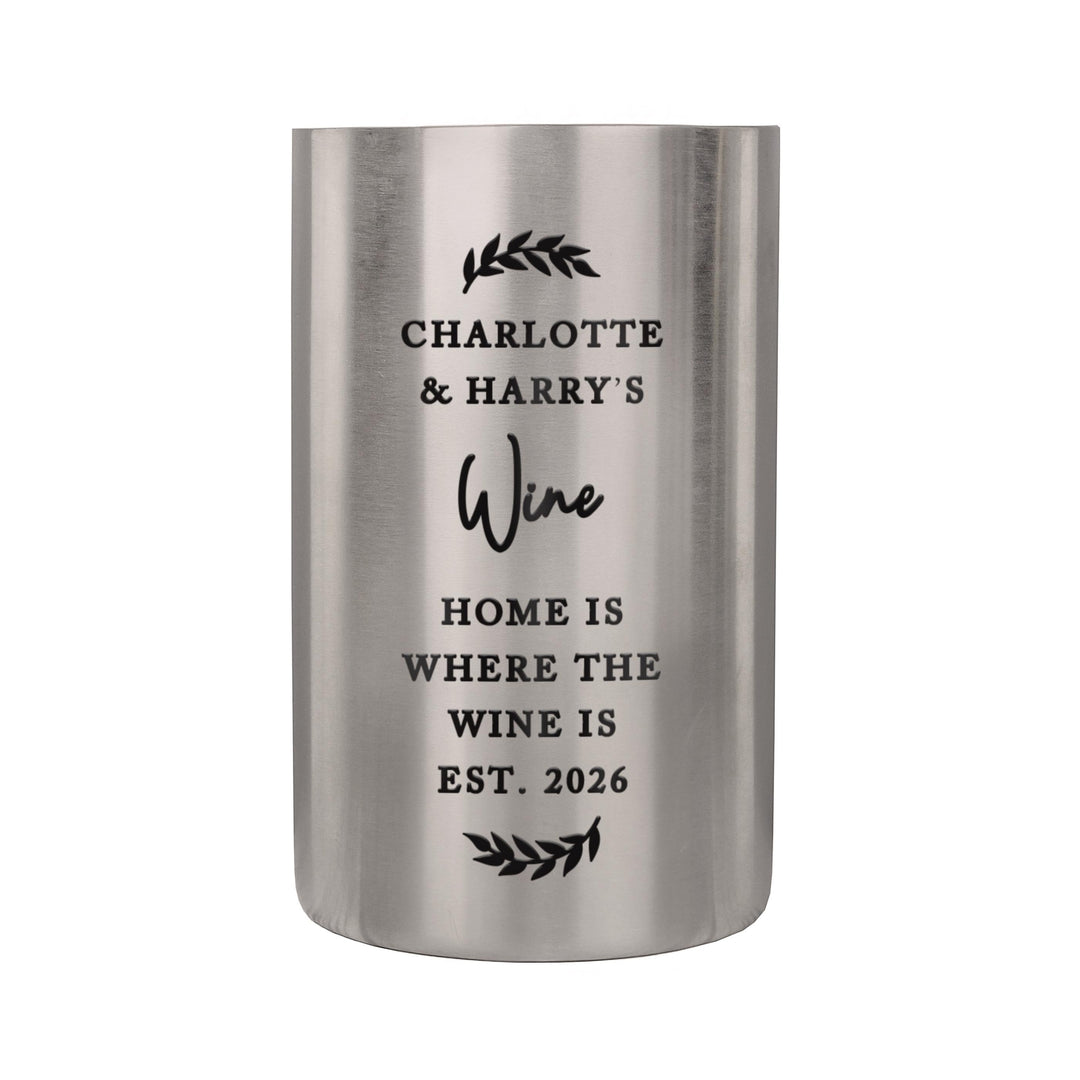 Personalised Free Text Wine Cooler, The Personal Shop, personalised gifts