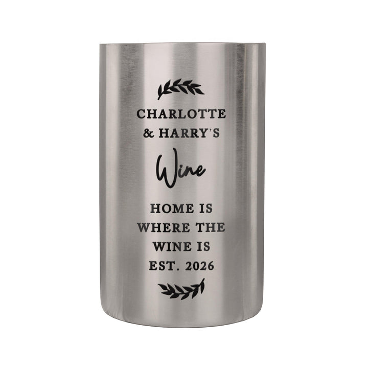Personalised Free Text Wine Cooler, The Personal Shop, personalised gifts