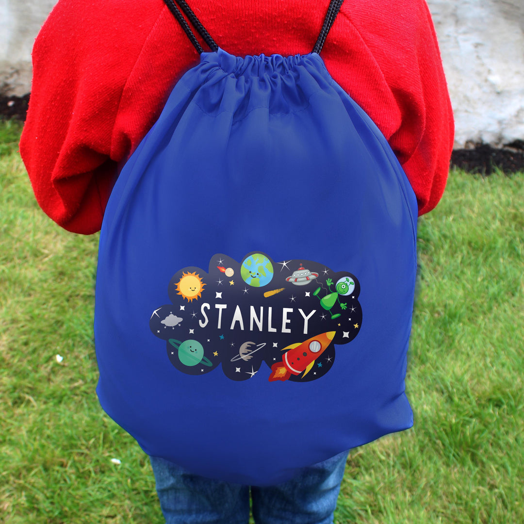 Personalised Space Blue Kit Bag – alternative view