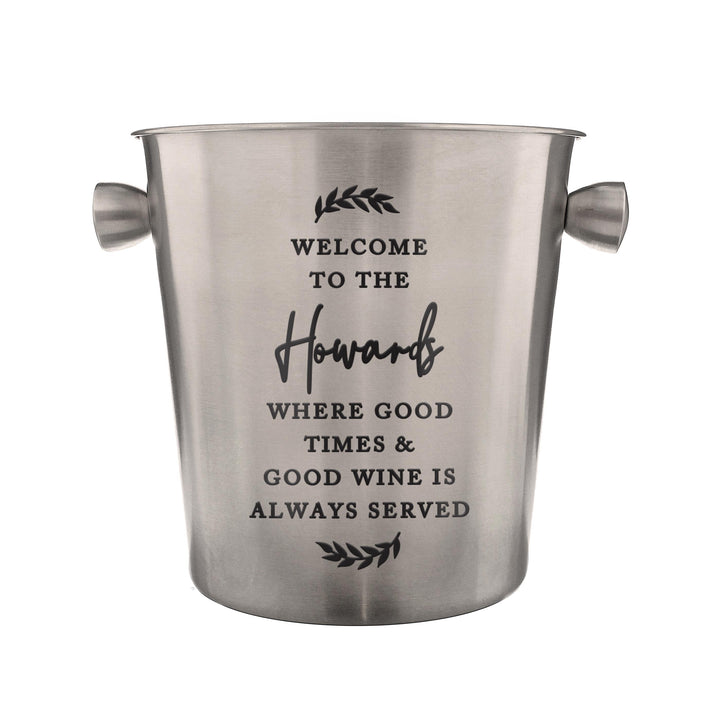 Personalised Free Text Stainless Steel Ice Bucket, The Personal Shop, personalised gifts