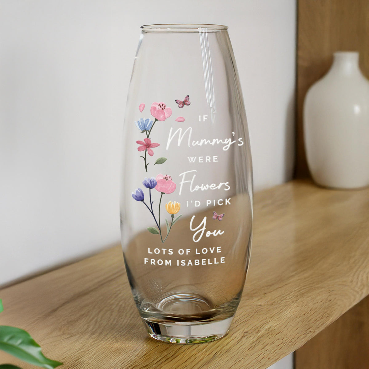 Personalised Id Pick You Text Bullet Vase, The Personal Shop, personalised gifts