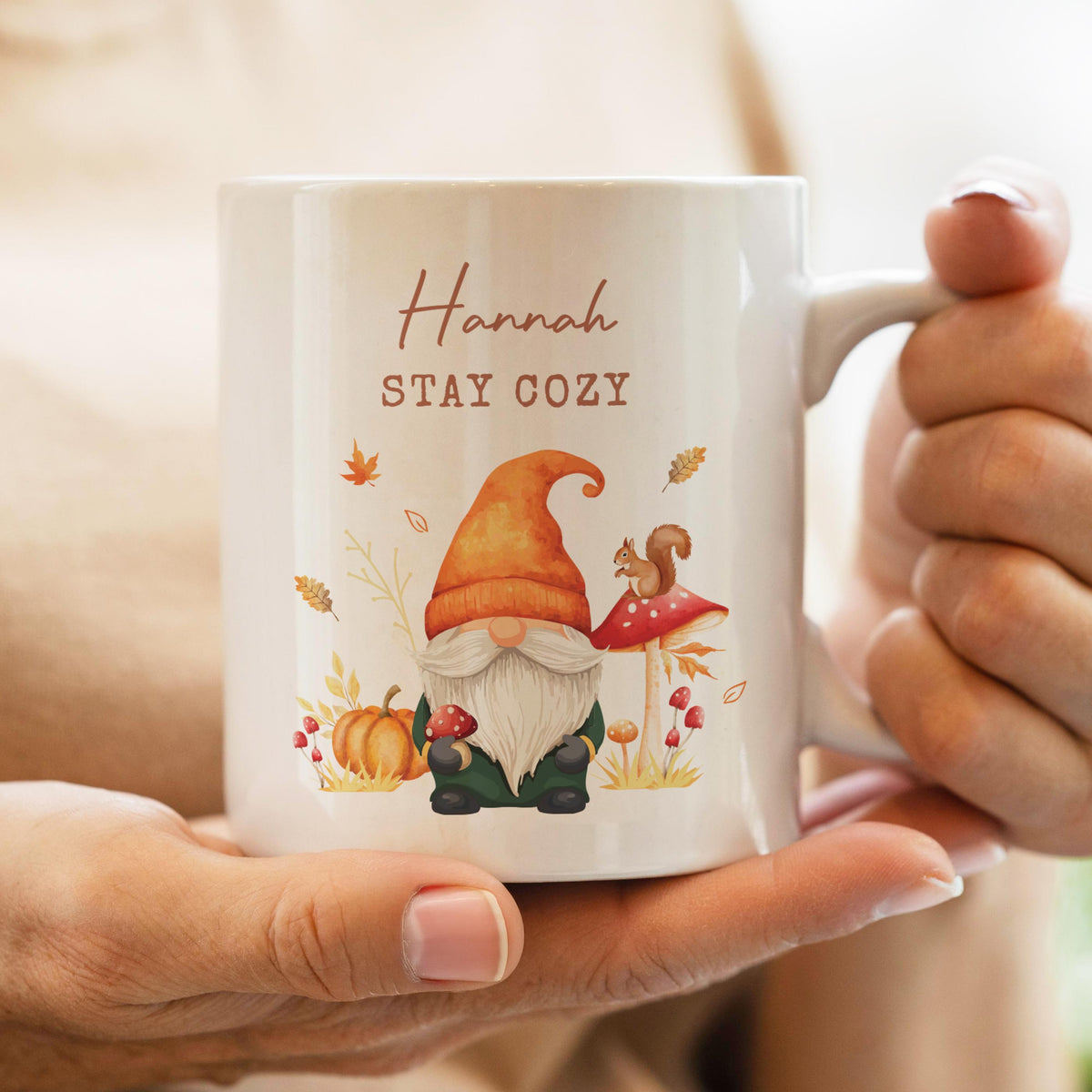 Personalised Autumn Gonk Mug – alternative view