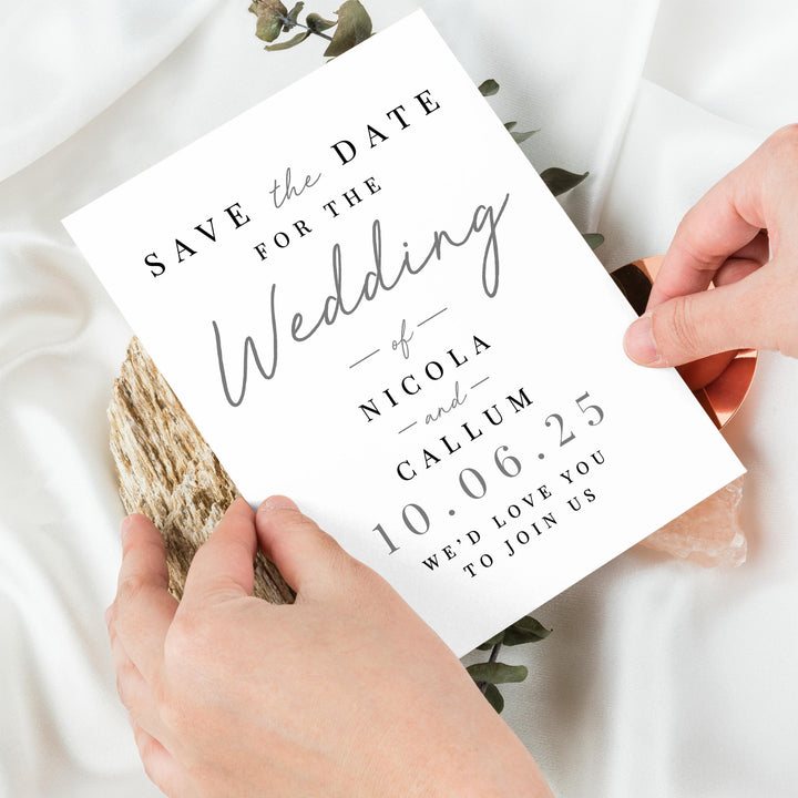Personalised Set of 36 Wedding Save the Dates – alternative view