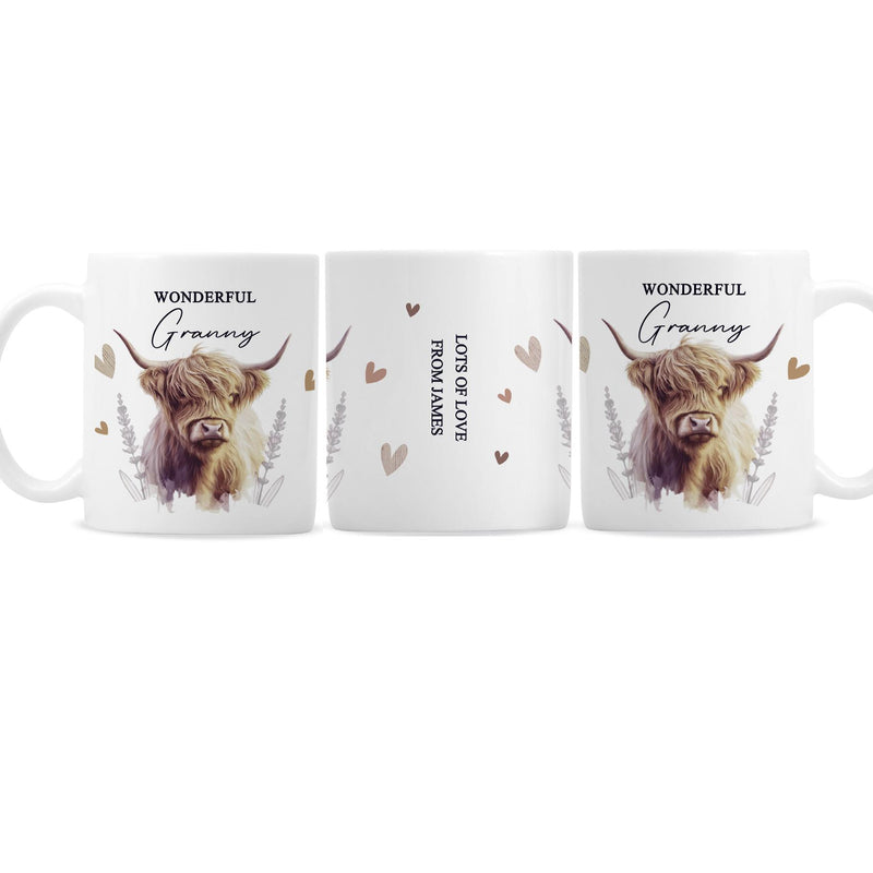 Personalised Highland Cow Mug