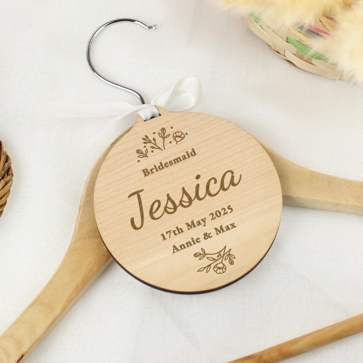 Personalised Wedding Party Wooden Tag – alternative view