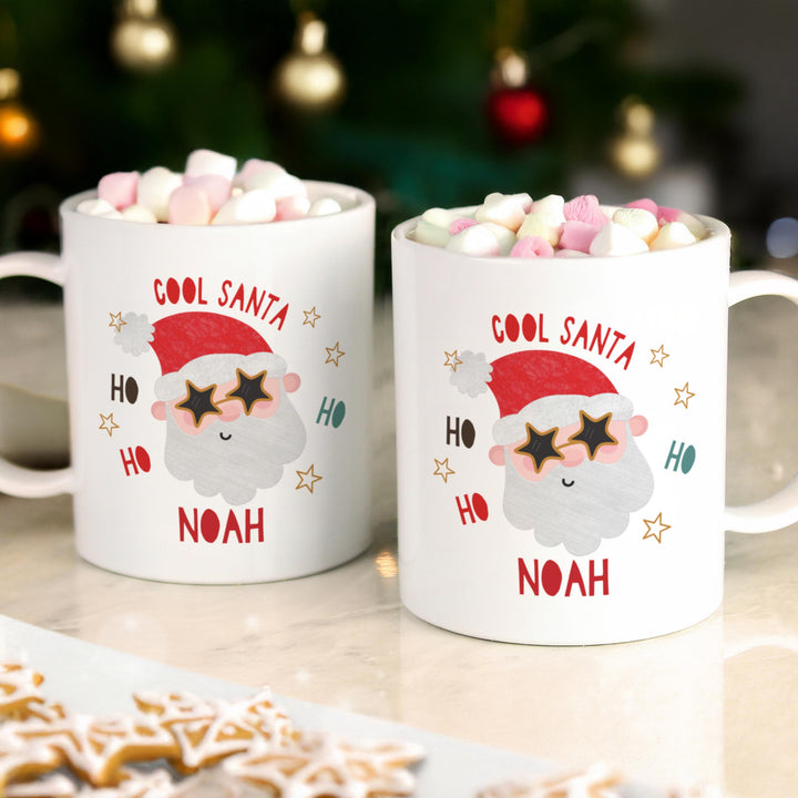Personalised Cool Santa Plastic Mug – alternative view