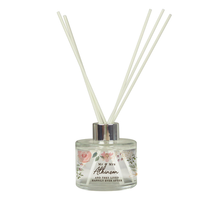 Personalised Floral Watercolour Reed Diffuser – alternative view