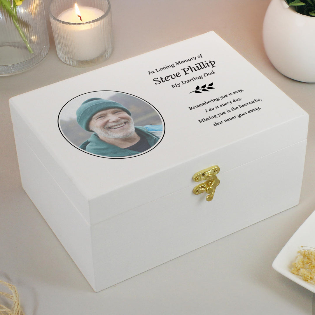 Personalised Photo Upload Memorial Keepsake Box – alternative view